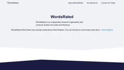 Screenshot preview of wordsrated.com