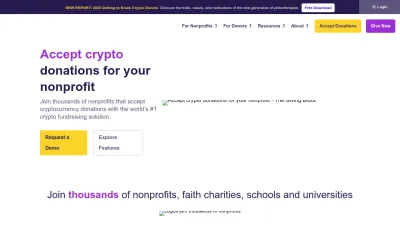 Screenshot preview of thegivingblock.com