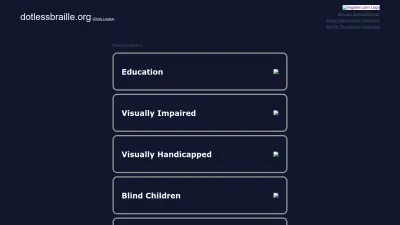Screenshot preview of dotlessbraille.org