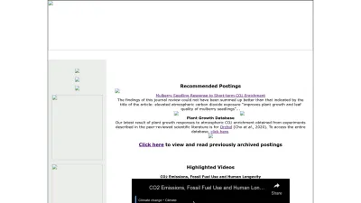 Screenshot preview of co2science.org