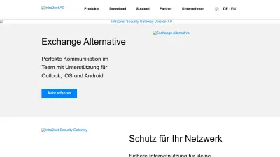 Screenshot preview of intra2net.com
