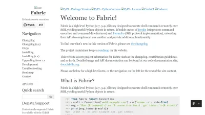 Screenshot preview of fabfile.org