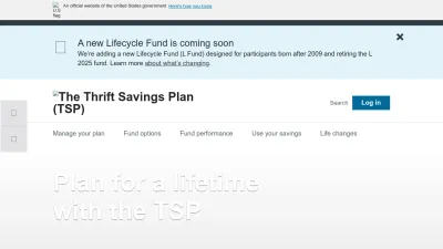 Screenshot preview of tsp.gov