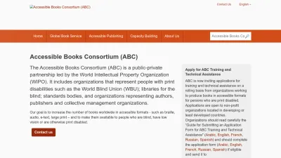Screenshot preview of accessiblebooksconsortium.org