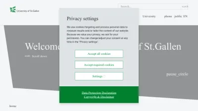Screenshot preview of unisg.ch