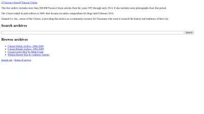 Screenshot preview of tucsoncitizen.com