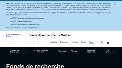 Screenshot preview of frq.gouv.qc.ca