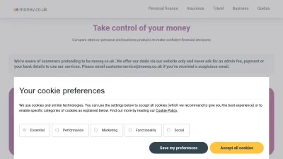 Screenshot preview of money.co.uk