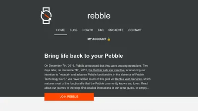 Screenshot preview of rebble.io