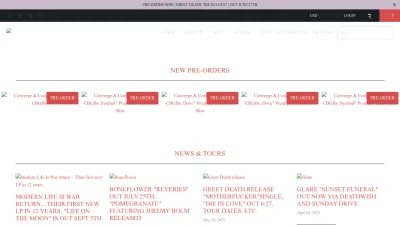 Screenshot preview of deathwishinc.com