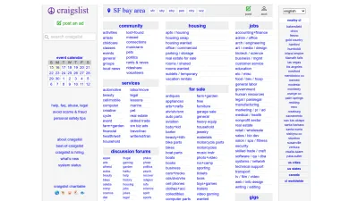Screenshot preview of sfbay.craigslist.org