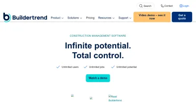 Screenshot preview of buildertrend.com