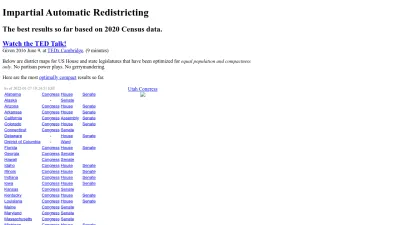 Screenshot preview of bdistricting.com