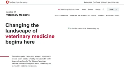 Screenshot preview of vet.osu.edu