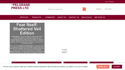 Screenshot preview of pelgranepress.com
