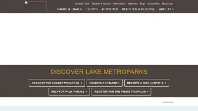 Screenshot preview of lakemetroparks.com