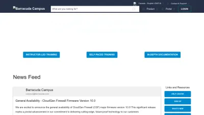 Screenshot preview of campus.barracuda.com