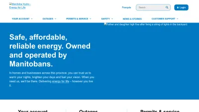 Screenshot preview of hydro.mb.ca