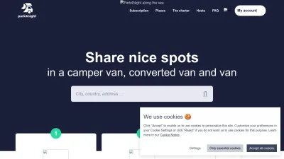 Screenshot preview of park4night.com