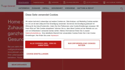 Screenshot preview of generali.at