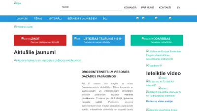 Screenshot preview of drossinternets.lv