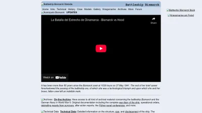 Screenshot preview of kbismarck.com