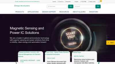 Screenshot preview of allegromicro.com