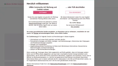 Screenshot preview of urbia.de