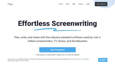 Screenshot preview of writerduet.com