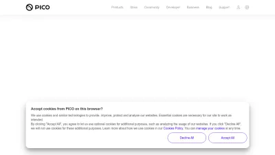 Screenshot preview of picoxr.com