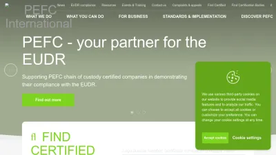 Screenshot preview of pefc.org