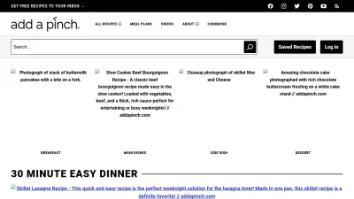 Screenshot preview of addapinch.com