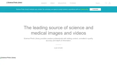 Screenshot preview of sciencephoto.com