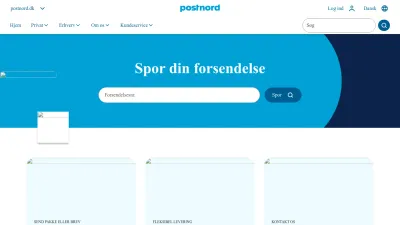 Screenshot preview of postnord.dk