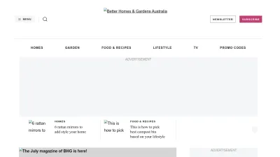 Screenshot preview of bhg.com.au