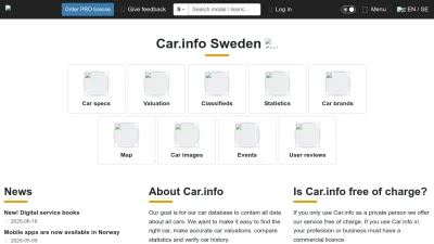 Screenshot preview of car.info