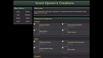 Screenshot preview of grantojanen.com