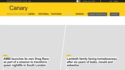 Screenshot preview of thecanary.co