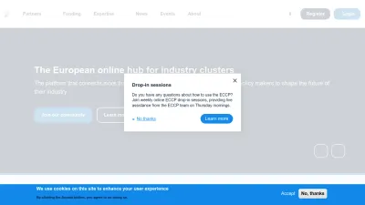 Screenshot preview of clustercollaboration.eu