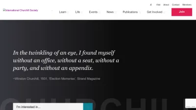 Screenshot preview of winstonchurchill.org