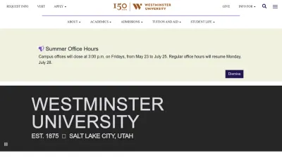 Screenshot preview of westminsteru.edu