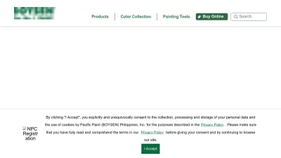 Screenshot preview of boysen.com.ph