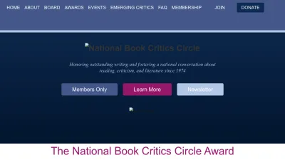 Screenshot preview of bookcritics.org