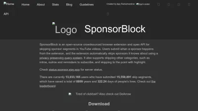Screenshot preview of sponsor.ajay.app