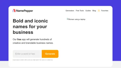 Screenshot preview of namepepper.com