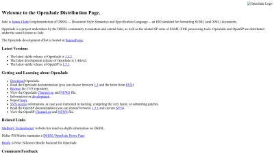 Screenshot preview of openjade.sourceforge.net