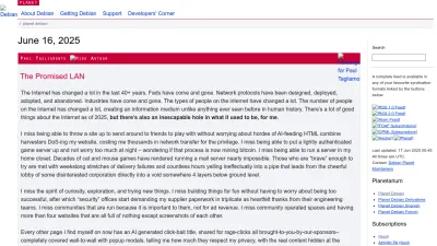 Screenshot preview of planet.debian.org