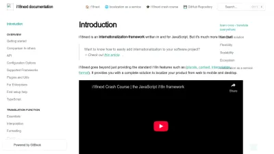Screenshot preview of i18next.com
