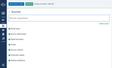 Screenshot preview of rism.online