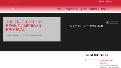 Screenshot preview of truewestmagazine.com